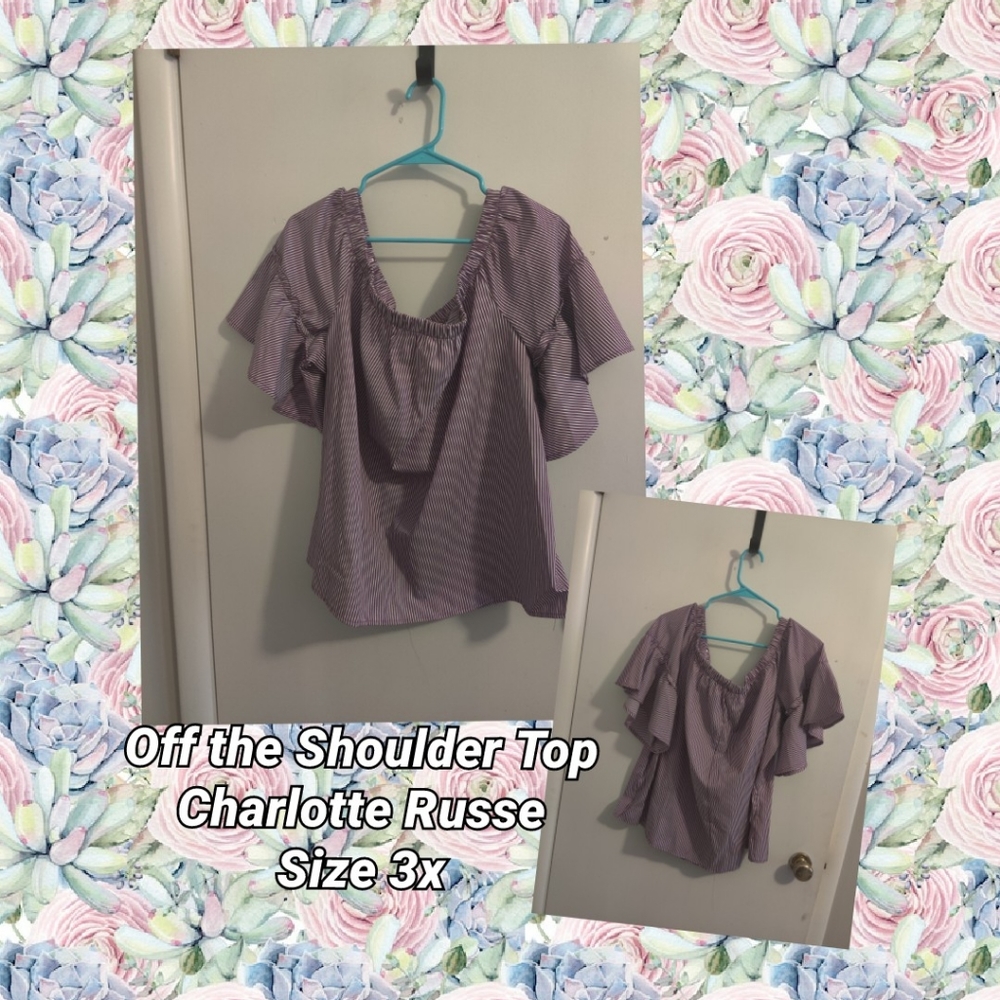 Off Shoulder Striped Top